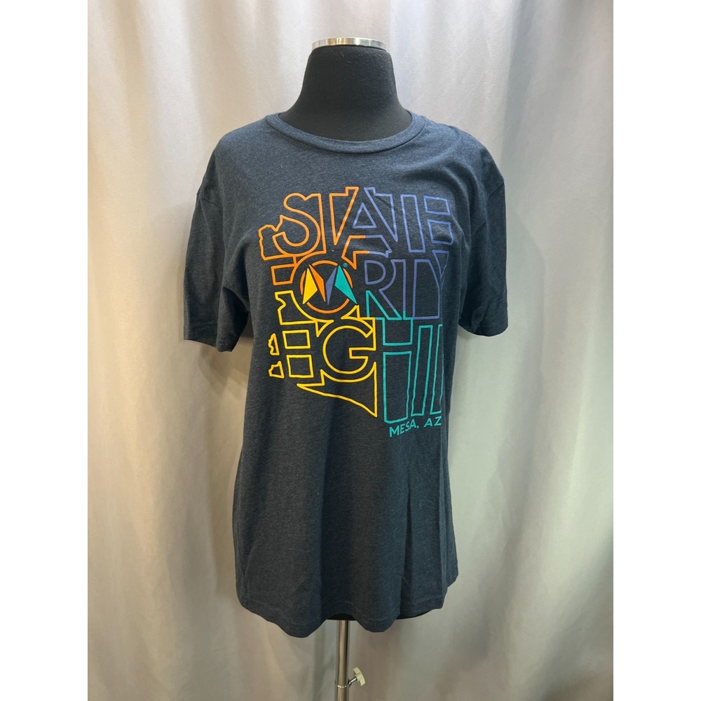 Next Level Apparel State Forty Eight T Shirt Womens Medium Charcoal Gray Graphic